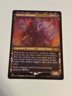 1x Satoru Umezawa (Showcase) (Foil Etched) Kamigawa: Neon Dynasty Foil 426 - Image 2