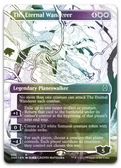 The Eternal Wanderer (Borderless) #335 (Foil) NM Phyrexia All Will Be One - Image 1