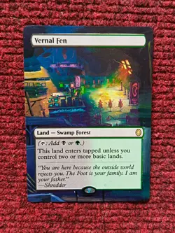 Vernal Fen #81 MTG Teenage Mutant Ninja Turtles Eternal Hand Painted Altered Art - Image 1