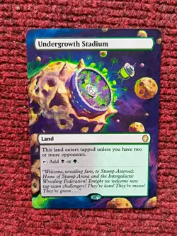Undergrowth Stadium MTG Teenage Mutant Ninja Turtles Hand Painted Altered Art v - Image 1