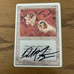 MTG HEALING SALVE FOURTH EDITION Magic The Gathering SIGNED BY DAN FRAZIER - Image 1