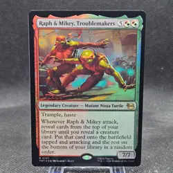 Raph & Mikey, Troublemakers Foil Teenage Mutant Ninja Turtles TMNT MTG TMT - Image 1