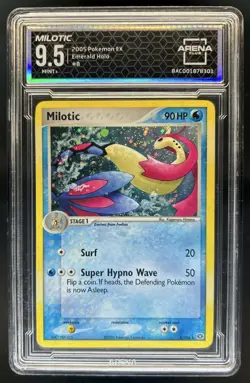 2005 Pokemon EX Emerald Milotic Holo #8/106 Arena Club 10 - Image 1