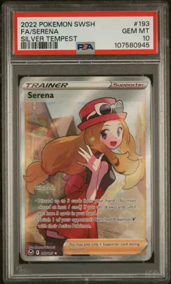 2022 POKEMON SWORD & SHIELD SILVER TEMPEST #193 FULL ART/SERENA PSA 10 - Image 1