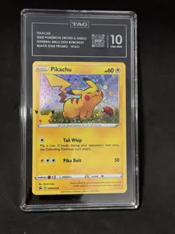 Pokemon TCG Pikachu Holo Promo Card SWSH039 General Mills TAG 10 - Image 1