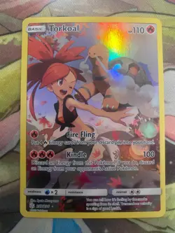 Torkoal 237/236 Secret Rare Cosmic Eclipse Pokemon Holo Near Mint - Image 1