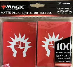100 Ultra Pro MAGIC GUILDS OF RAVNICA Standard Size Deck Protector Sleeves Boros - Image 1