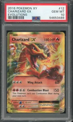 2016 Pokemon XY Evolutions Charizard Ex #12 GEM MT PSA 10 Evolutions Ultra Rare - Image 1