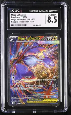 Mega Latias EX 181/132 Special Illustration Rare Pokemon CGC 8.5 Nm/mint+ *012 - Image 1