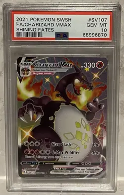 2021 Pokemon SWSH Shining Fates Charizard VMAX Full Art #SV107/SV122 PSA Gem 10 - Image 1