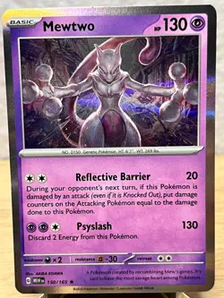 151 Mewtwo 150/165 Rare Pokemon Holo NM/M - Image 1