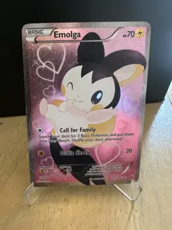 Pokemon Emolga Full Art Ultra Rare Holo RC23/RC25 Radiant Collection - Image 1