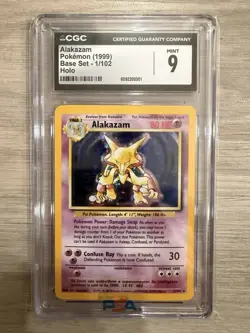 1999 Pokemon Alakazam CGC 9 Mint Holo #1 Base Set - Image 1