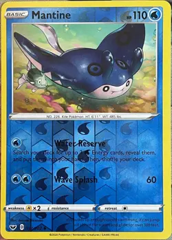 Mantine Reverse Holo - 052/202 - Sword & Shield Base Pokemon 2020 - Image 1