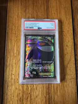 2014 POKEMON XY PHANTOM FORCES #114 FULL ART/GENGAR EX PSA 7 - Image 1