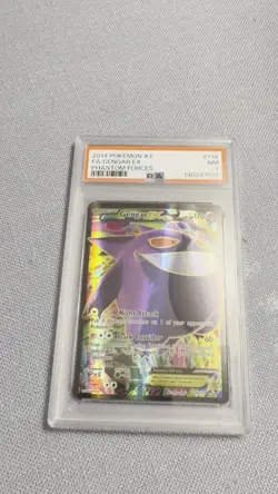 2014 POKEMON XY PHANTOM FORCES #114 FULL ART/GENGAR EX PSA 7 - Image 2