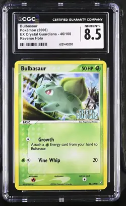 Bulbasaur 46/100 Reverse Holo EX Crystal Guardians Pokemon CGC 8.5 Nm/mint+ *002 - Image 1
