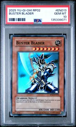 Buster Blader RP02-EN013 2025 Reprint Super Rare Yugioh PSA 10 *071 - Image 1