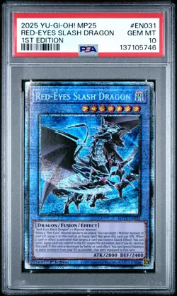Red-eyes Slash Dragon MP25-EN031 1st Edition Starlight Rare Yugioh PSA 10 *746 - Image 1