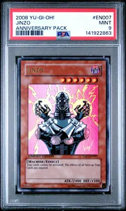 Jinzo YAP1-EN007 Anniversary Pack Ultra Rare Yugioh PSA 9 *863 - Image 1