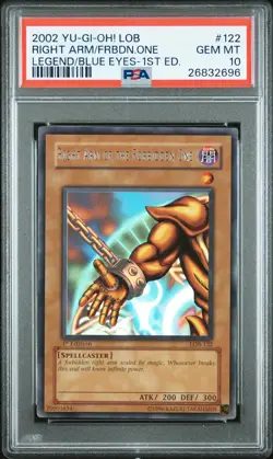 Right Arm Of The Forbidden One LOB-122 1st Edition GLOSSY Ultra Yugioh PSA 10 - Image 1
