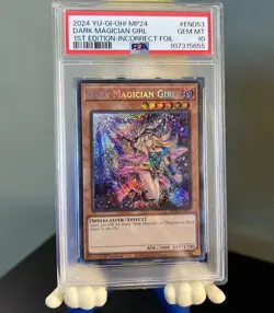 YUGIOH | Dark Magician Girl (Secret Rare Misprint) | PSA 10 1st Ed | MP24-EN053 - Image 1