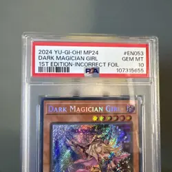 YUGIOH | Dark Magician Girl (Secret Rare Misprint) | PSA 10 1st Ed | MP24-EN053 - Image 2