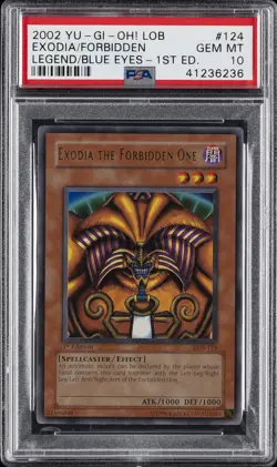 Exodia The Forbidden One LOB-124 1st Edition GLOSSY Ultra Rare Yugioh PSA 10 - Image 1