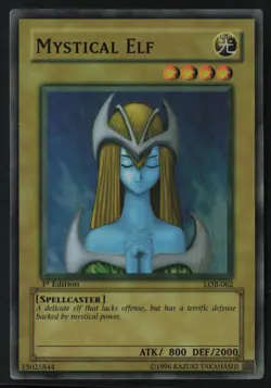 Mystical Elf LOB-062 Super Rare WAVY 1st Edition Faded Yu-Gi-Oh - Image 1