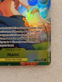 One Piece Nami SR Alt Art EB03-053 English NM Heroines - Image 5