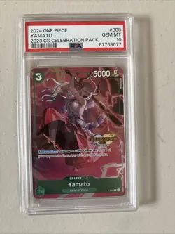 YAMATO P-008, 2022 ONE PIECE CARD GAME, TOURNAMENT PACK VOL. 1 PSA 10 - Image 1
