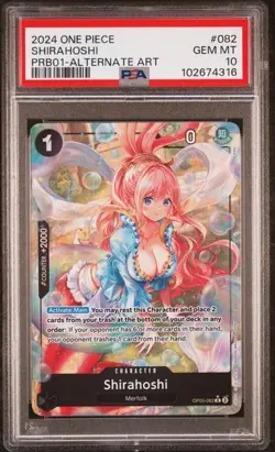 One Piece Shirahoshi Alt Art OP05-082 PRB01 Premium Booster - The Best PSA 10 - Image 1