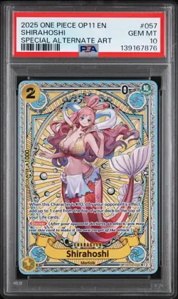 2025 One Piece Shirahoshi Special Alt Art SP OP11 EB01-057 PSA 10 - Image 1