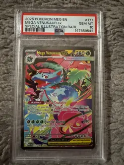 Mega Venusaur ex 177/132 Mega Evolution Holo SIR Pokemon Card PSA 10 FAST SHIP - Image 1