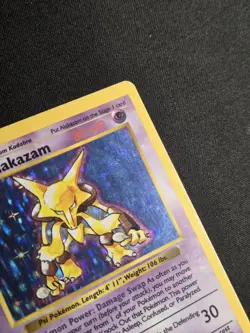 Alakazam 1/102 HP/DMG Base Set Shadowless Holo Rare Vintage Pokemon Card 1999 - Image 5