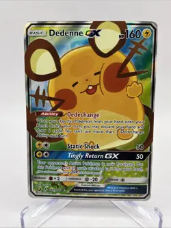 2020 Pokemon Dedenne GX 195a/214 Alt Art Unbroken Bonds Card - Image 1