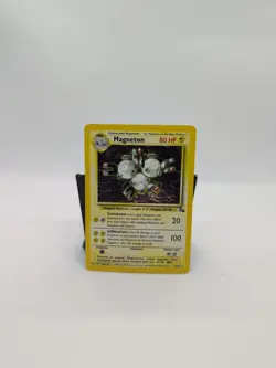 Pokemon TCG Magneton Unlimited Holo Rare Card Fossil 11/62 LP - Image 1