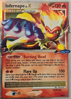 Pokemon Infernape LV.X DP10 Diamond and Pearl Holo Promo Level Up Card 2007 - Image 1