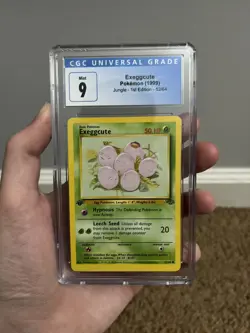 Graded 1999 Pokemon Card 1st Edition Jungle Exeggcute #52 CGC 9 Mint - Image 1