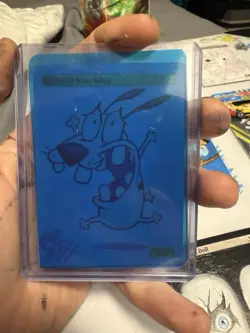 Faithful Watchdog Mtg Handpainted Altered Art Anaglyph Courage The Cowardly Dog - Image 3