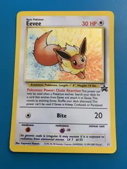 Eevee #11 Black Star Promo Holo Rare Vintage Pokemon Card - NM - Image 1