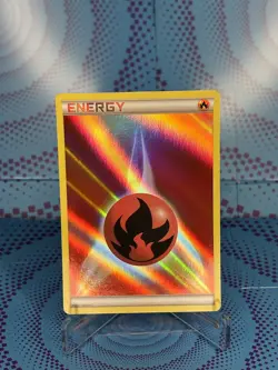 Fire Energy Reverse Holo Foil 2013 Pokemon Card NM - Image 1