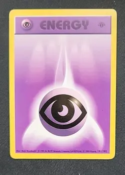 1st Edition Psychic Energy 101/102 Shadowless Base Set Vintage Pokemon Card - Image 1