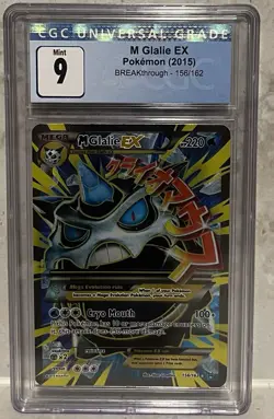 Pokemon 2015 Breakthrough M Glalie EX Full Art Holo Ultra Rare Card 156/162 CGC9 - Image 1