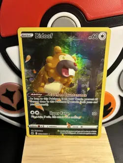 Pokemon TCG Bidoof GG29/GG70 Crown Zenith Galarian Gallery Holo Card - Image 1