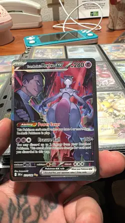 Pokemon Mewtwo EX TCG 2025 Team Rockets Card 231/182 Destined Rivals - Image 1