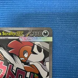 Pokemon Mega Scrafty EX Full Art Holo Secret Rare 330 HP 270/217 Card - Image 4