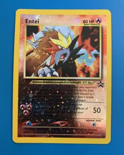 Entei #34 Black Star Promo Reverse Holo Rare Vintage Pokemon Card - NM - Image 1