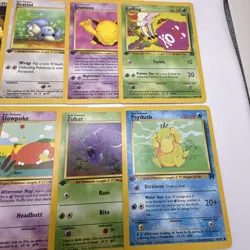 1st Edition Team Rocket Vintage Pokemon Cards - Mankey, Dratini, Voltorb +++ - Image 4
