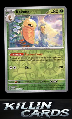 Reverse Holofoil Kakuna 014/165 Common SV: Scarlet & Violet 151 Pokemon Card NM - Image 1